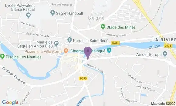 Localisation Crédit Agricole Agence de Segré