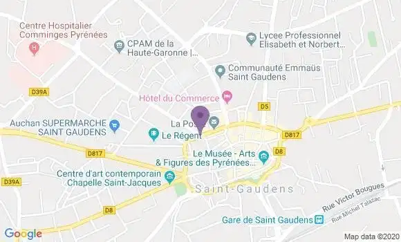 Localisation Crédit Agricole Agence de Saint Gaudens Professionnels Comminges