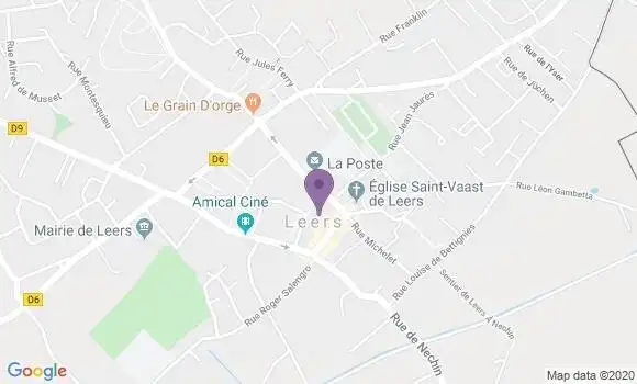 Localisation Crédit Agricole Agence de Leers