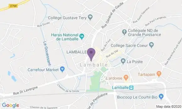 Localisation Crédit Agricole Agence de Lamballe