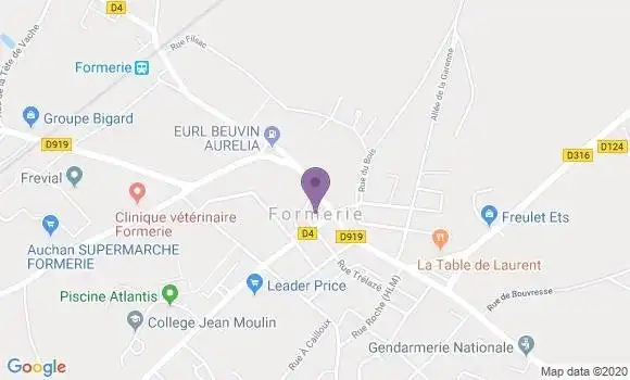 Localisation Crédit Agricole Agence de Formerie