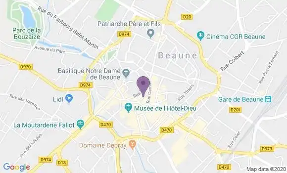 Localisation LCL Agence de Beaune