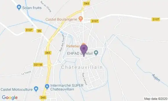 Localisation Crédit Agricole Agence de Châteauvillain