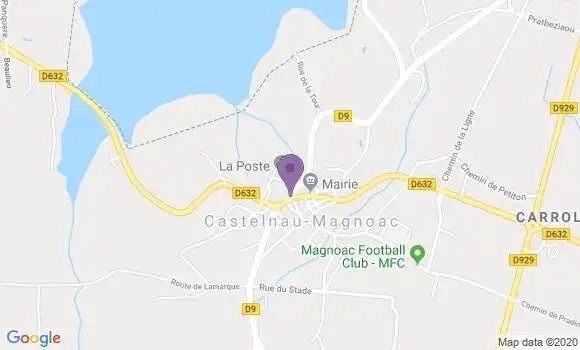 Localisation Crédit Agricole Agence de Castelnau Magnoac