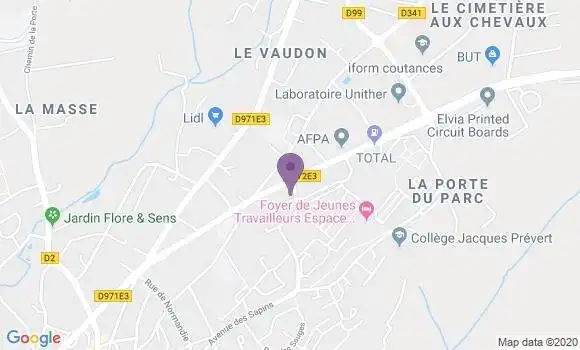 Localisation Crédit Agricole Agence de Coutances République