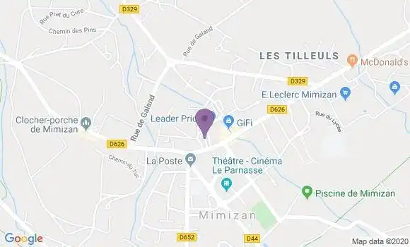 Localisation LCL Agence de Mimizan