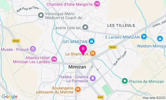 Localisation LCL Agence de Mimizan