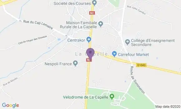 Localisation Crédit Agricole Agence de La Capelle