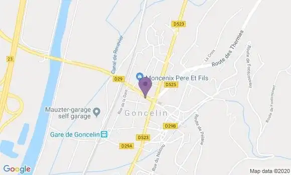 Localisation Crédit Agricole Agence de Goncelin