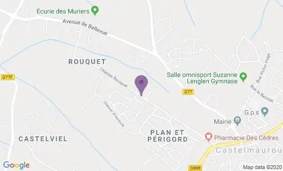 Localisation Crédit Agricole Agence de Castelmaurou