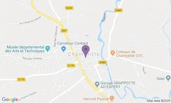 Localisation Crédit Agricole Agence de Champlitte