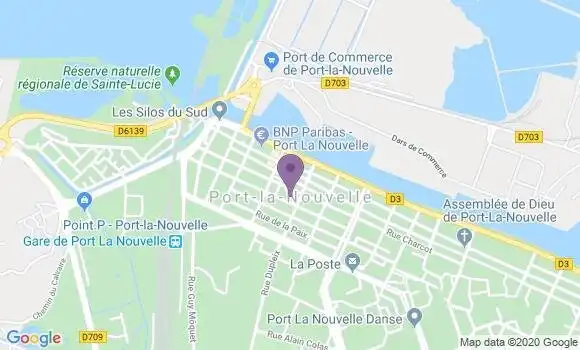 Localisation Crédit Agricole Agence de Port la Nouvelle