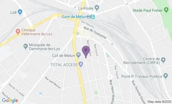 Localisation LCL Agence de Melun Ermitage