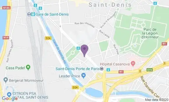 Localisation Crédit Agricole Agence de Saint Denis