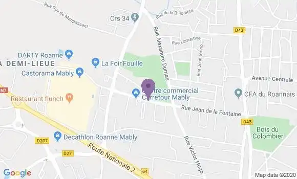Localisation LCL Agence de Mably