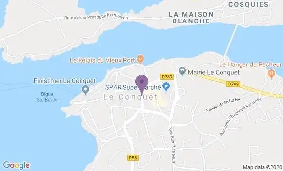 Localisation Crédit Agricole Agence de Le Conquet
