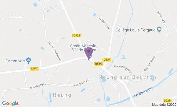 Localisation Crédit Agricole Agence de Neung sur Beuvron
