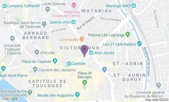 Localisation Crédit Agricole Agence de Toulouse W31