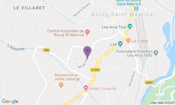 Localisation LCL Agence de Bourg Saint Maurice