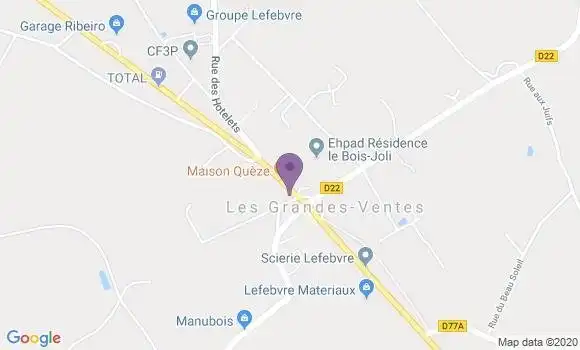 Localisation Crédit Agricole Agence de Les Grandes Ventes