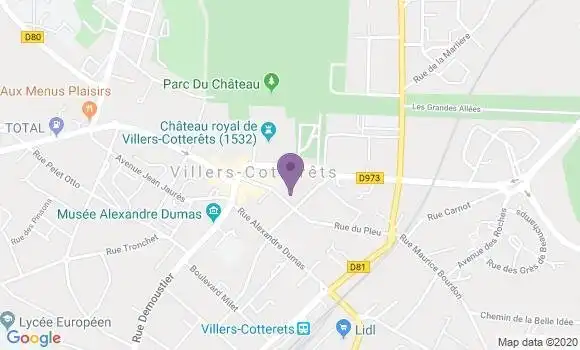 Localisation Crédit Agricole Agence de Villers Cotterêts