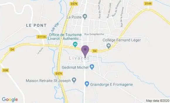 Localisation Crédit Agricole Agence de Livarot
