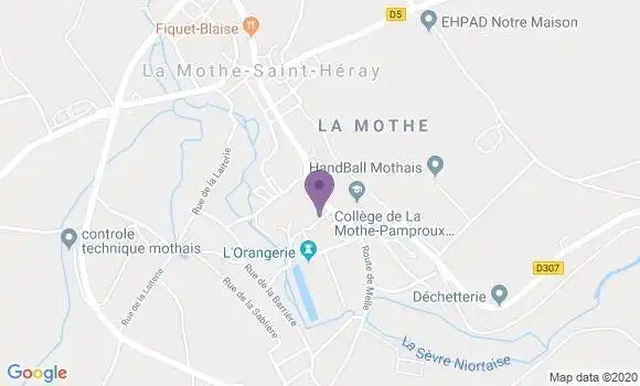 Localisation Crédit Agricole Agence de La Mothe Saint Héray