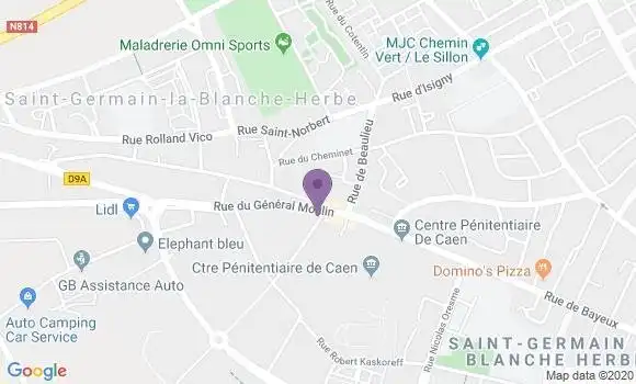 Localisation Crédit Agricole Agence de Caen la Maladrerie