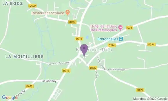 Localisation Crédit Agricole Agence de Bretoncelles