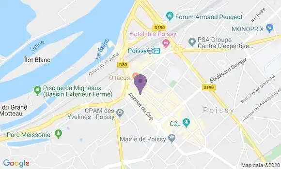 Localisation Crédit Agricole Agence de Poissy Gare