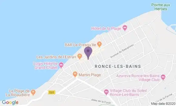 Localisation Crédit Agricole Agence de Marennes