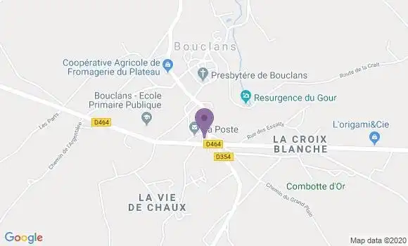 Localisation Crédit Agricole Agence de Bouclans