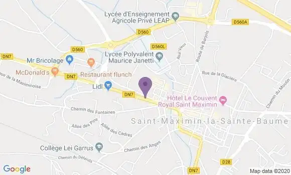 Localisation LCL Agence de Saint Maximin la Sainte Baume