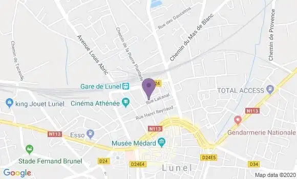 Localisation Crédit Agricole Agence de Lunel Victor Hugo