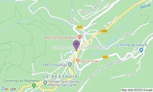 Localisation Crédit Agricole Agence de Saint Sauveur en Rue