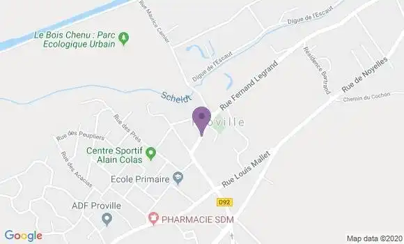 Localisation Crédit Agricole Agence de Proville