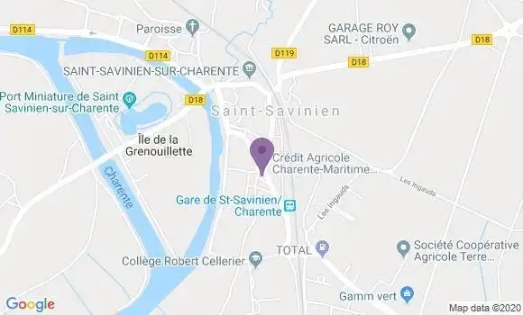Localisation Crédit Agricole Agence de Saint Savinien