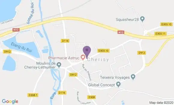 Localisation Crédit Agricole Agence de Cherisy