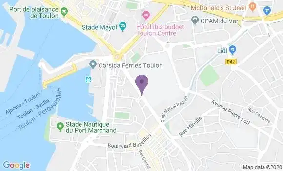 Localisation LCL Agence de Toulon Mayol