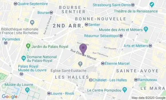Localisation Crédit Agricole Agence de Paris Etienne Marcel