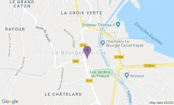 Localisation Crédit Agricole Agence de Le Bourget du Lac