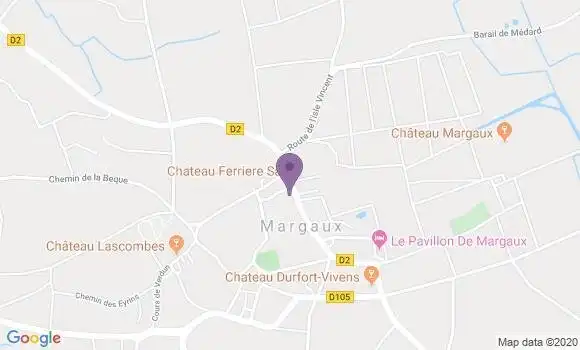 Localisation Crédit Agricole Agence de Margaux