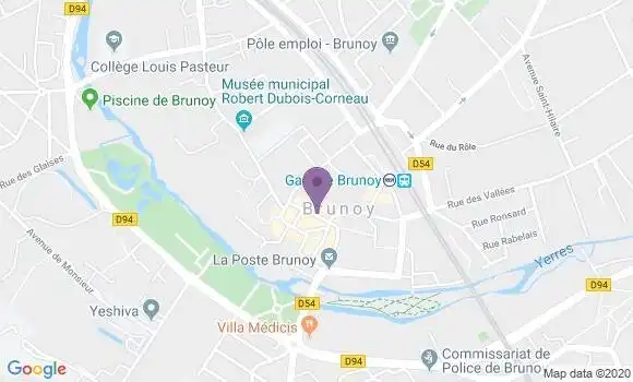 Localisation Crédit Agricole Agence de Brunoy