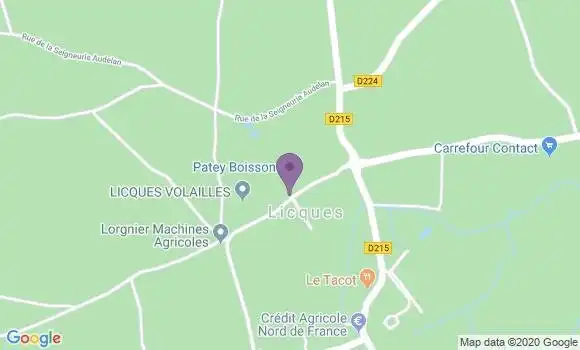 Localisation Crédit Agricole Agence de Licques
