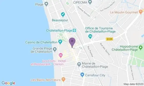 Localisation Société Générale Agence de Châtelaillon Plage