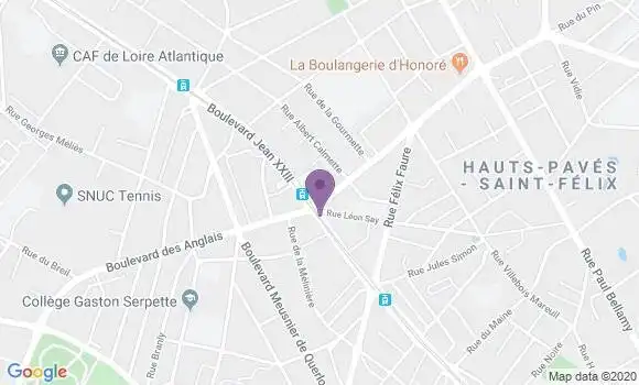 Localisation LCL Agence de Nantes Hauts Pavés