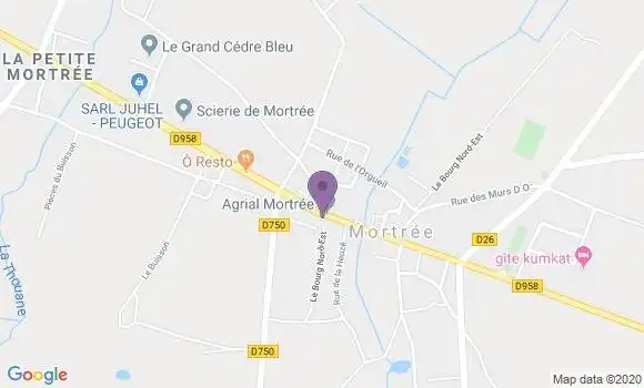 Localisation Crédit Agricole Agence de Mortrée