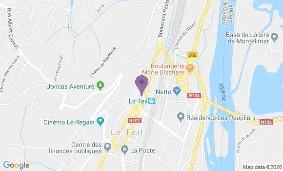 Localisation Crédit Agricole Agence de Le Teil