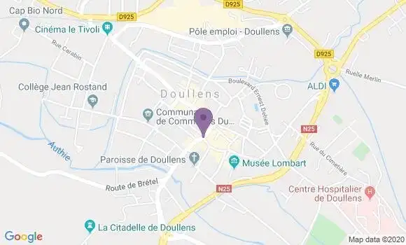 Localisation Crédit Agricole Agence de Doullens