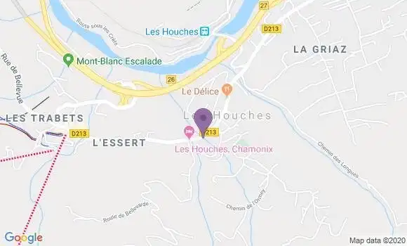 Localisation Crédit Agricole Agence de Les Houches